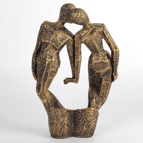 CMTGYPIN Romantic Resin Sculpture - Couple Home Decor Statue for Anniversaries, Valentine's Day, and Wedding Gifts,Abstract Modern Accents Home Decoration Love Figurine-Birthday Gift in Kuwait