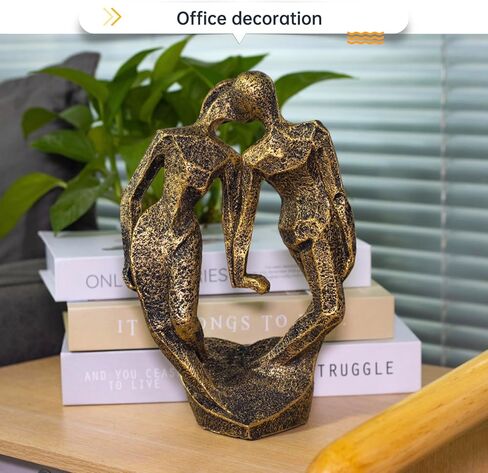CMTGYPIN Romantic Resin Sculpture - Couple Home Decor Statue for Anniversaries, Valentine's Day, and Wedding Gifts,Abstract Modern Accents Home Decoration Love Figurine-Birthday Gift in Kuwait