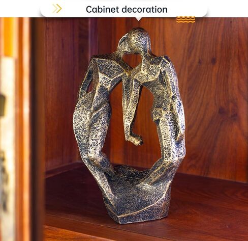 CMTGYPIN Romantic Resin Sculpture - Couple Home Decor Statue for Anniversaries, Valentine's Day, and Wedding Gifts,Abstract Modern Accents Home Decoration Love Figurine-Birthday Gift in Kuwait