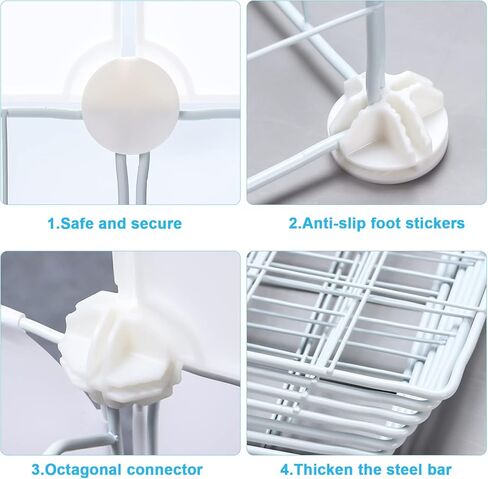 VCZONE 9.5 قدم مربع روضة خنزير غينيا في الأماكن المغلقة مع الباب والدانتيل، 14 لوحة قفص روضة DIY لأرنب الحيوانات الصغيرة، خنازير غينيا، الكلب الصغير والقط، 49.2 × 28 × 22 بوصة، الزخارف غير متضمنة in Kuwait