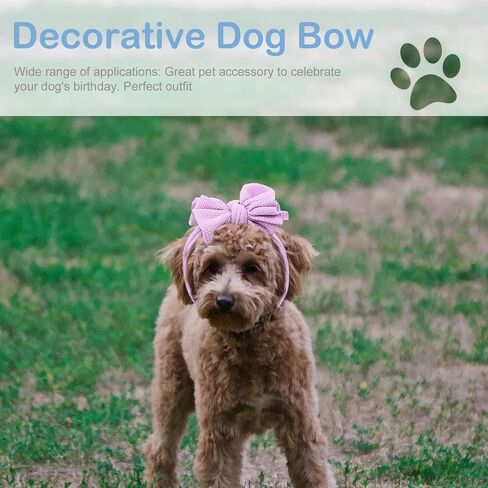 POPETPOP 2pcs Pet Hat Headwear Hair Clip Bows for Cats Hair Kitten Hats Dog Elastic Dog Headband Decorative Dog Dog Headwear Party Dog Decor Puppy Bow Headband Dog Costume Accessories in Saudi Arabia