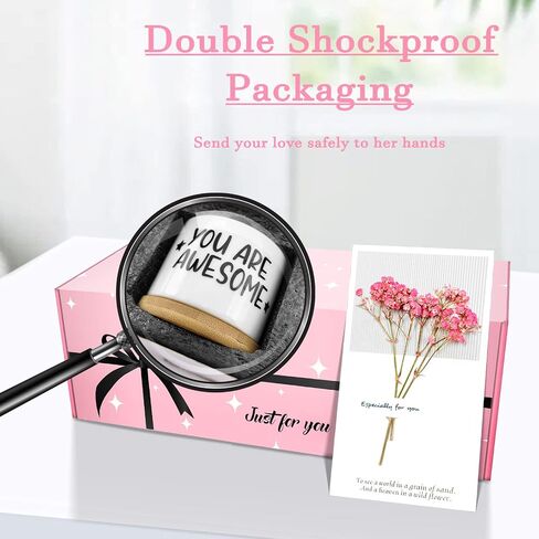 Resllyele Birthday Gifts for Women, Unique Gifts for Women's Day, Valentine's Day, Christmas with Greeting Card and Box, 3 Pack Succulent Pots Gifts for Women, Best Friends, Mom, Sister, Girls, Wife in Saudi Arabia