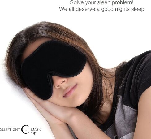 Sleep Mask Blindfold Eye Shades - 100% Light Blocking - Blackout Sleeping Mask is Comfortable for Relaxation Migraines Insomnia - Travel Eye Mask is Soft with Ear Plugs in Saudi Arabia