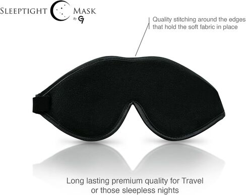Sleep Mask Blindfold Eye Shades - 100% Light Blocking - Blackout Sleeping Mask is Comfortable for Relaxation Migraines Insomnia - Travel Eye Mask is Soft with Ear Plugs in Saudi Arabia