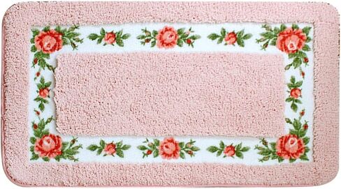 Barelove Rose Floral Area Rugs Ultra Soft Low Pile Shag Rug, Non Slip Washable Modern Floor Mat Pad for Living Room Bedroom Bathroom Dorm Kitchen Entryway 19.7 X 23.6 INCH (Heart, Green) in Kuwait