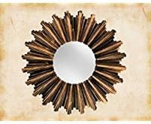 Kole OF546 Wall Mirror Antiqued Bronze Sunburst Wall Mirror in Kuwait