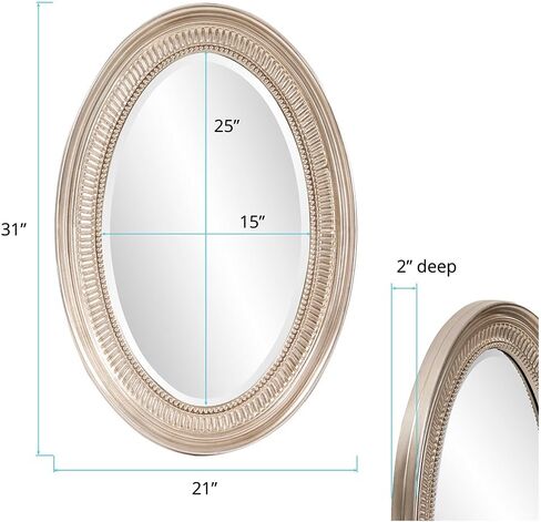مرآة اليوت من هوارد 2110BL، اسود, 31"H x 21"W x 2"D in Kuwait