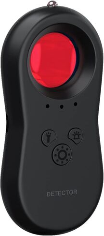 PAKESI Hidden Camera Detector,Pocket Sized Anti Spy Camera Finder Locates Hidden Camera,Chargeable Anti Theft Alarm with LED Flashlights for Home Office Travel -(Mini Black) in Kuwait
