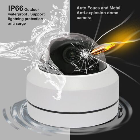 كاميرا LEFTEK التناظرية PTZ خارجية صغيرة RS485 HD 1080P 4X تكبير AHD/TVI/CVI/CVBS كاميرا CCTV بتحكم محوري مع رؤية ليلية 65 قدم IP66 مقاومة للماء ومضادة للانفجار in Kuwait