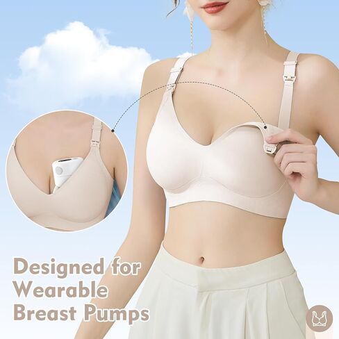 Nursing Bras for Breastfeeding Bras for Women Jelly Strip Support Maternity Bras for Pregnancy Comfortable Bralettes in Kuwait