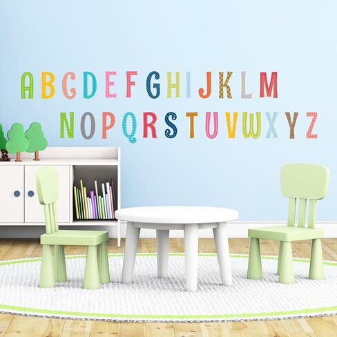 ديكواول ملصقات حائط للاطفال بتصميم حروف ابجدية كبيرة DA-1701A، ملصقات حائط قابلة للازالة للتقشير واللصق لغرفة الاطفال وغرفة النوم وغرفة المعيشة in Saudi Arabia