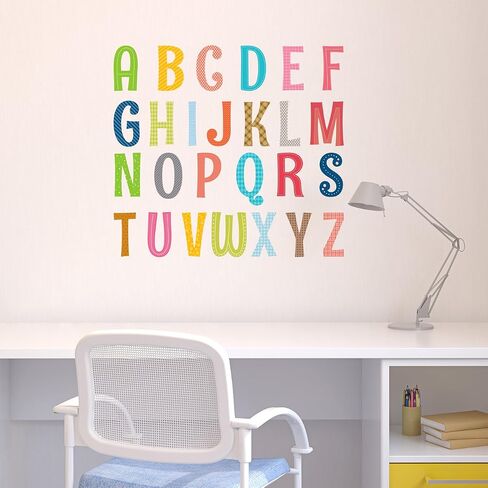 ديكواول ملصقات حائط للاطفال بتصميم حروف ابجدية كبيرة DA-1701A، ملصقات حائط قابلة للازالة للتقشير واللصق لغرفة الاطفال وغرفة النوم وغرفة المعيشة in Saudi Arabia