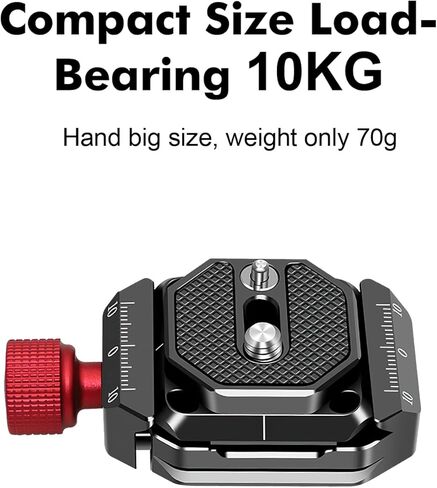 ديسفيو لوحة سريعة الفك 38 ملم، محول مشبك تثبيت كاميرا QR من خليط معدني من الالومنيوم مع فتحة برغي 1/4 انش الى 3/8 انش متوافقة مع كاميرا اركا-سويس القياسية ثلاثية القوائم in Kuwait