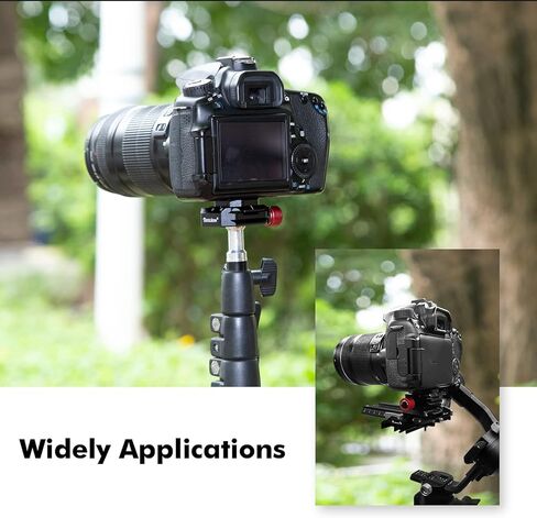 ديسفيو لوحة سريعة الفك 38 ملم، محول مشبك تثبيت كاميرا QR من خليط معدني من الالومنيوم مع فتحة برغي 1/4 انش الى 3/8 انش متوافقة مع كاميرا اركا-سويس القياسية ثلاثية القوائم in Kuwait