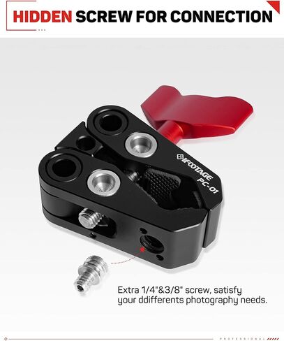 افووتاج حامل كاميرا PC-01، مشبك ثلاثي القوائم مع برغي 1/4 انش وخيط 3/8 انش، مشبك فائق للكاميرا متوافق مع جوبرو/كاميرا/لايتس/ماجيك ارمز، PC-01 in Kuwait