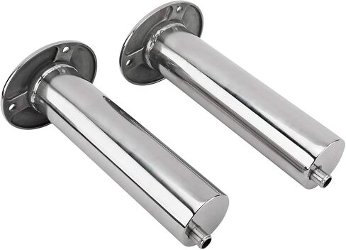 YaeMarine 2-Pack Heavy Duty Stainless Steel 316 Deluxe Rod Holders with Drain, Flush Mount Fishing Rod Pole Holders, 30 Degree /15 Degree/90 Degree in Saudi Arabia