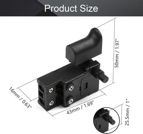 Fielect Trigger Switch for Bosch NO.12 Electric Drill Hammer Tool Power Speed Control Push Button Switch in Saudi Arabia