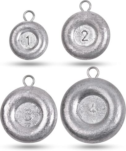 Coin Fishing Sinker Weights Round Flat Fish Weight Sinkers Saltwater for Bottom Fishing 1oz 2oz 3oz 4oz 5oz 6oz 8oz in Saudi Arabia