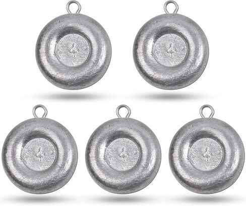 Coin Fishing Sinker Weights Round Flat Fish Weight Sinkers Saltwater for Bottom Fishing 1oz 2oz 3oz 4oz 5oz 6oz 8oz in Saudi Arabia