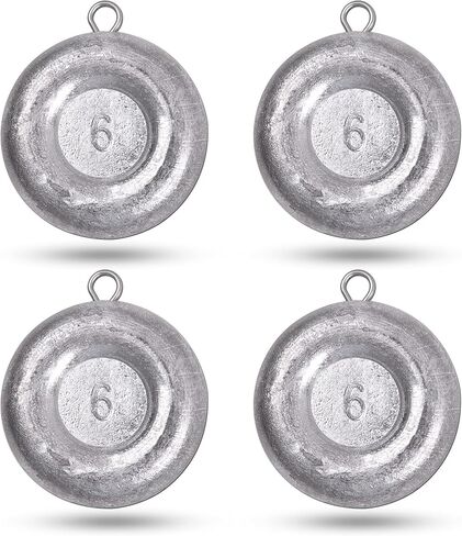 Coin Fishing Sinker Weights Round Flat Fish Weight Sinkers Saltwater for Bottom Fishing 1oz 2oz 3oz 4oz 5oz 6oz 8oz in Saudi Arabia