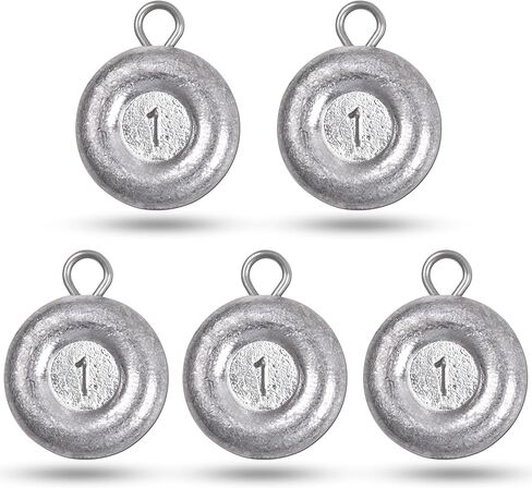Coin Fishing Sinker Weights Round Flat Fish Weight Sinkers Saltwater for Bottom Fishing 1oz 2oz 3oz 4oz 5oz 6oz 8oz in Saudi Arabia