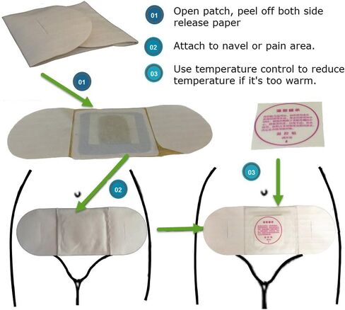Moxibustion Menstrual Cramps Pain Relief Natural Heating Herb Pad Heat Therapy Patches-Pack of 5 in Saudi Arabia