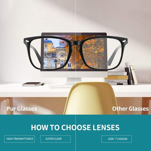 مجموعة نظارات Nother الزرقاء للنساء والرجال، نظارات زرقاء لحجب الضوء، نظارات شاشة الكمبيوتر، مضادة للوهج، نظارات تلفزيون، إطار مربع أنيق، مضادة لإجهاد العين (طباعة الفهد + طباعة الفهد) in Kuwait