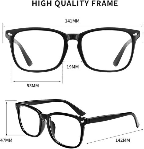 مجموعة نظارات Nother الزرقاء للنساء والرجال، نظارات زرقاء لحجب الضوء، نظارات شاشة الكمبيوتر، مضادة للوهج، نظارات تلفزيون، إطار مربع أنيق، مضادة لإجهاد العين (طباعة الفهد + طباعة الفهد) in Kuwait