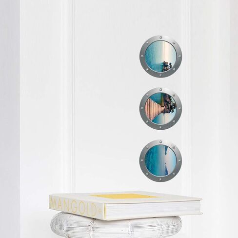 ملصق حائط BESPORTBLE جداري منظر الشاطئ، ملصق حائط ثلاثي الأبعاد قابل للإزالة على نافذة شاطئ البحر، ديكور فني للمنزل لغرفة النوم والحمام والحضانة وغسالة ستيكر in Kuwait