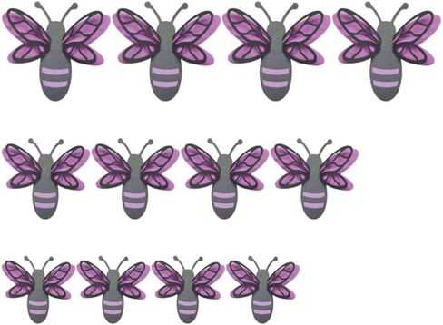 Happyyami 12pcs 3D النحل ملصقات الكرتون الحيوانات ملصقات الحائط جدار الفن ديكور العسل النحل يتمسك جدارية الشارات للأطفال طفل الحضانة الفصول الدراسية جدار نافذة الديكور الذهبي in Kuwait