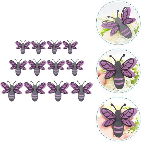 Happyyami 12pcs 3D النحل ملصقات الكرتون الحيوانات ملصقات الحائط جدار الفن ديكور العسل النحل يتمسك جدارية الشارات للأطفال طفل الحضانة الفصول الدراسية جدار نافذة الديكور الذهبي in Kuwait