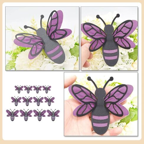 Happyyami 12pcs 3D النحل ملصقات الكرتون الحيوانات ملصقات الحائط جدار الفن ديكور العسل النحل يتمسك جدارية الشارات للأطفال طفل الحضانة الفصول الدراسية جدار نافذة الديكور الذهبي in Kuwait