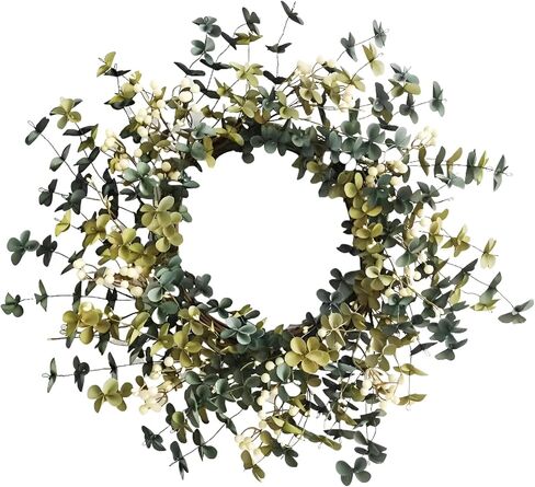 WFLUOLUO 24 inch Merry Christmas Wreaths for Front Door Decorated with Large Lucky Bow,Pine Needles,Pine Cones,Berry Clusters Outdoor Christmas Decorations Indoor for Home Wall Decor in Kuwait