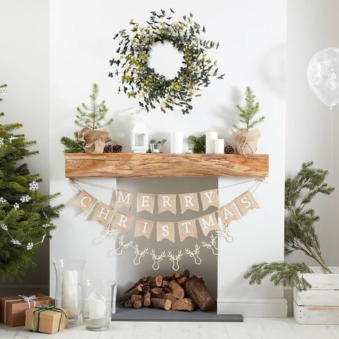 WFLUOLUO 24 inch Merry Christmas Wreaths for Front Door Decorated with Large Lucky Bow,Pine Needles,Pine Cones,Berry Clusters Outdoor Christmas Decorations Indoor for Home Wall Decor in Kuwait