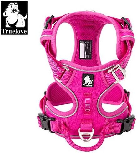 WINHYEPET True Love No Pull Dog Harness Extra Reflective Pet Harness for Small Medium Large Dogs Adjustbale for Running Walking Padded Soft Mesh Vest Easy Control TLH56512(Fushcia,M) in Saudi Arabia
