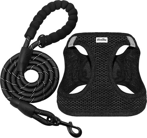 Maiiu Dog Harness and Leash Set, No Pull Adjustable Reflective Step-in Puppy Harness with Padded Air Mesh for Small Medium Dogs and Cats(XS, Blue) in Saudi Arabia