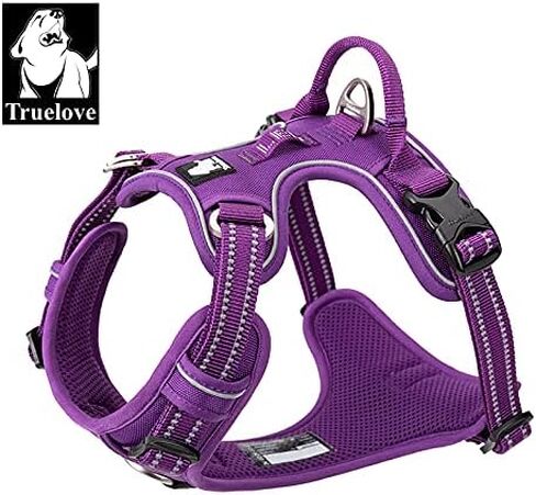 WINHYEPET True Love No Pull Dog Harness Extra Reflective Pet Harness for Small Medium Large Dogs Adjustbale for Running Walking Padded Soft Mesh Vest Easy Control TLH56512(Fushcia,M) in Saudi Arabia