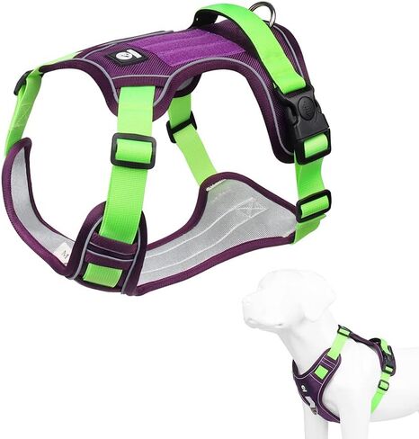 TDTOK الكلب تسخير للكلاب الصغيرة والمتوسطة الكبيرة، عاكس لا سحب الكلب يسخر مع مقبض، دائم لا خنق مشبك الجبهة النايلون الكلب تسخير مع شبكة الهواء تنفس مبطن مشبك الإفراج السريع in Kuwait