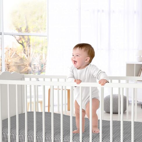 Polka Dot Ladybug Fitted Crib Sheet for Baby and Toddler Bedding Sets by Sweet Jojo Designs - Gingham Print in Kuwait