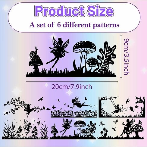 CREATCABIN 6Pcs Birds on Branches Silhouettes Mason Jar Decor Laser Cut Cardboard Scrapbook Cutouts Die Cuts Embellishments PVC for Crafting Lantern Jars Wall Painting window Glass Phones-No Sticker in Saudi Arabia