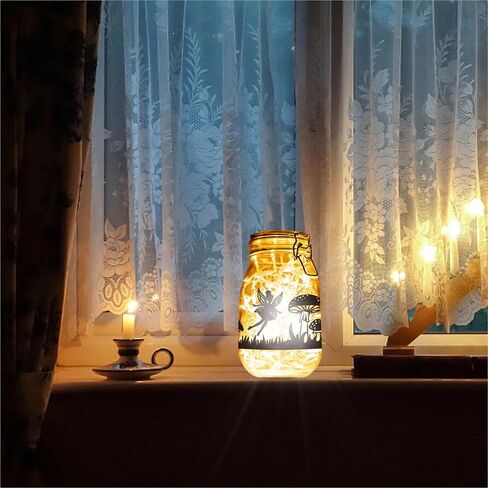CREATCABIN 6Pcs Birds on Branches Silhouettes Mason Jar Decor Laser Cut Cardboard Scrapbook Cutouts Die Cuts Embellishments PVC for Crafting Lantern Jars Wall Painting window Glass Phones-No Sticker in Saudi Arabia