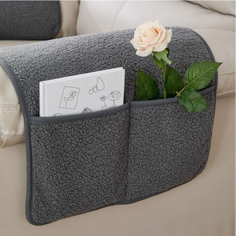 3 Pcs/Set Recliner Covers Armrest Covers for Recliner Chair with Storage Pockets Headrest Cover for Sofa Recliner Protector (Coffee) in Saudi Arabia