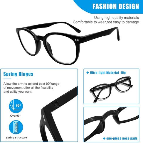 DuanMei نظارات الكمبيوتر الزرقاء حجب الضوء نظارات القراءة المستديرة نظارات الكمبيوتر in Kuwait