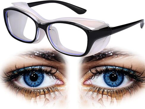 نظارات كوزي كير المرطبة للعيون الجافة تخفف من حدة النظارات مع غرف سيليكون ناعمة قابلة للتعديل لأعراض جفاف العيون (بريق داكن) in Kuwait