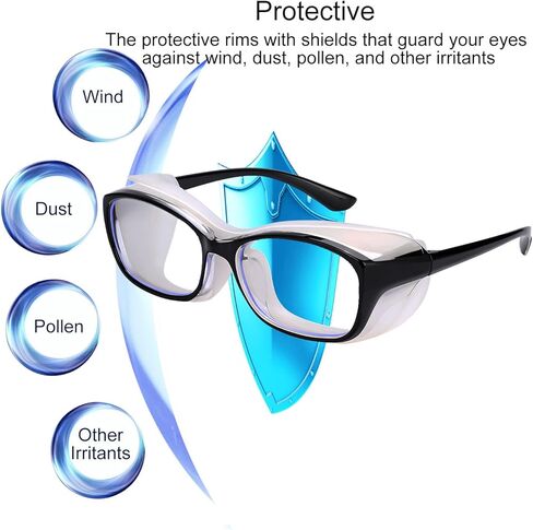 نظارات كوزي كير المرطبة للعيون الجافة تخفف من حدة النظارات مع غرف سيليكون ناعمة قابلة للتعديل لأعراض جفاف العيون (بريق داكن) in Kuwait