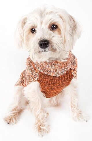 Pet Life ® Royal Bark Pet Sweater - Designer Heavy Cable Knitted Dog Sweater with Turtle Neck - Winter Dog Clothes Designed to Keep Warm in Saudi Arabia