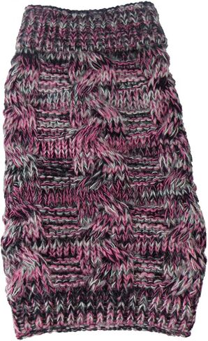 Pet Life ® Royal Bark Pet Sweater - Designer Heavy Cable Knitted Dog Sweater with Turtle Neck - Winter Dog Clothes Designed to Keep Warm in Saudi Arabia