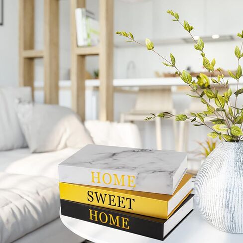 Decorative Books for Home Decor Set of 3 Stacked Books Decor Coffee Table Book shelf Décor Faux Books for Decoration Decor Book Box with Partition (Z111) in Saudi Arabia