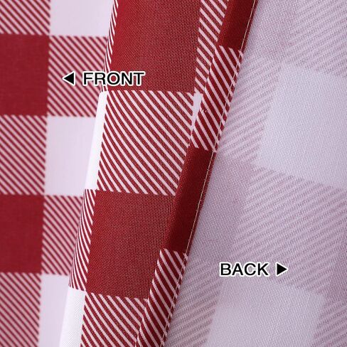 CAROMIO Kitchen Curtain Valance Red Farmhouse Buffalo Check Valance Curtains for Windows, Plaid Gingham Curtain Valance for Bathroom Rod Pocket Cafe Curtains, 56" Wx 15" L, One Panel in Saudi Arabia