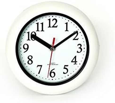 Perfect Shell Blue Ocean Water Resistant Clock, Quartz Movement, Simple Design, 6.5" in Diameter, ABS Glass Front, Flexible Options to Hang or to Stand. Withstand Water Vapor and Moisture. in Saudi Arabia